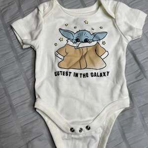 NEW! STAR WARS Grogu Baby Bodysuit "Cutest in the Galaxy" 0-3 Months